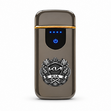 Преміальна електро запальничка із зображенням КІА - USB спіральна безполум&rsquo;яна в подарунковій коробці ZSL_73 фото