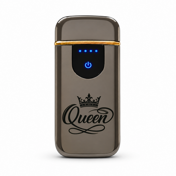 Преміальна електро запальничка з написом "Qeen"- USB спіральна безполум&rsquo;яна в подарунковій коробці ZSL_55 фото