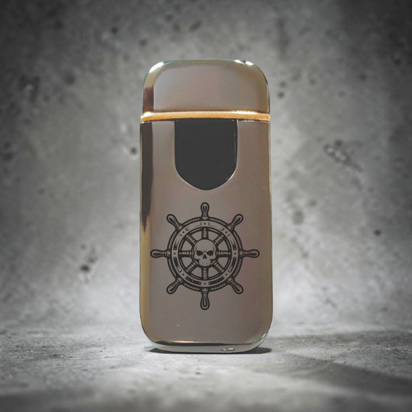 Преміальна електро запальничка з зображенням Черепа - USB спіральна безполум&rsquo;яна в подарунковій коробці. Череп ZSL_44 фото