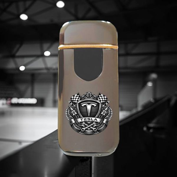 Преміальна електро запальничка із зображенням Tesla - USB спіральна безполум&rsquo;яна в подарунковій коробці ZSL_59 фото