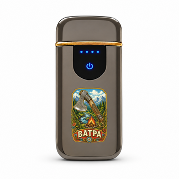 Преміальна електро запальничка з зображенням та написом "Ватра"- USB спіральна безполум&rsquo;яна в подарунковій коробці ZSL_47 фото