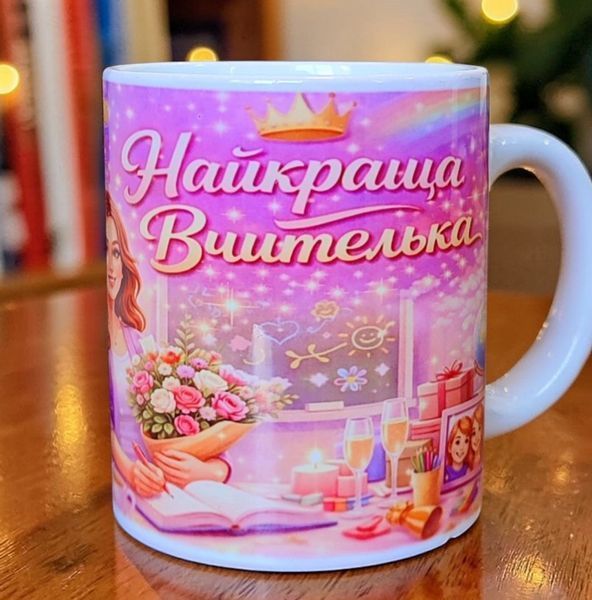 Керамічна чашка для Вчительки - Подарунок Вчительці WH001 фото