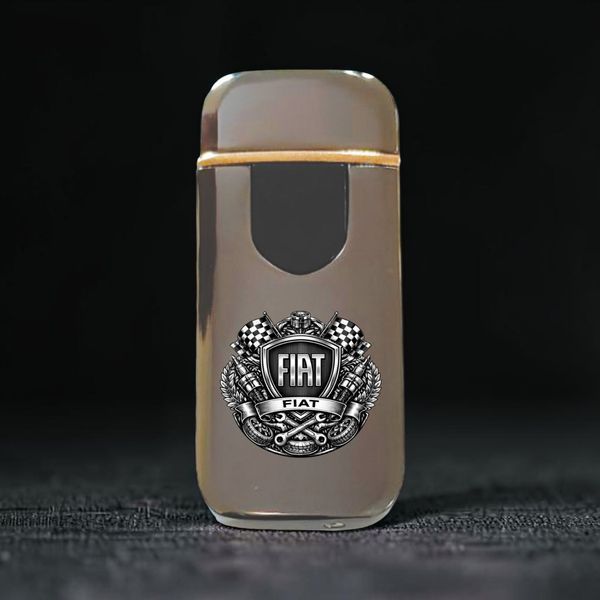 Преміальна електро запальничка із зображенням Fiat - USB спіральна безполум&rsquo;яна в подарунковій коробці ZSL_61 фото
