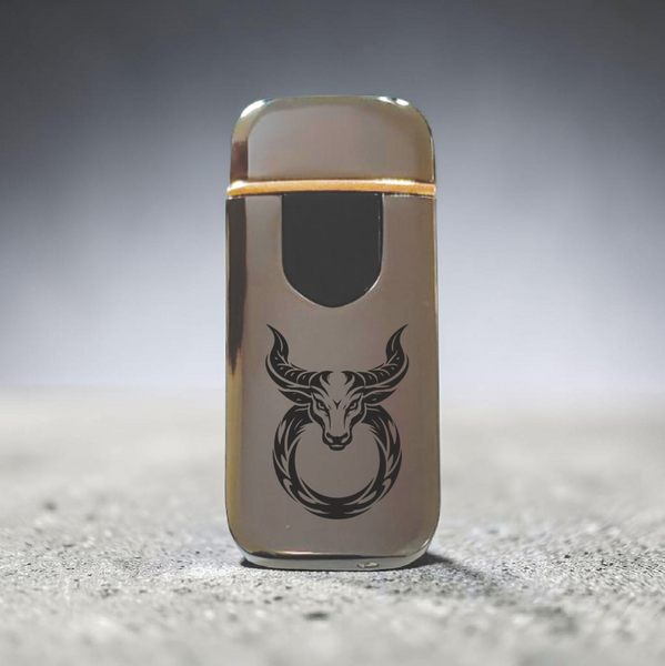 Премиальная электро зажигалка для Тельца - USB спиральная безполумная в подарочной коробке. Знак зодиака Телец ZSL_06 фото