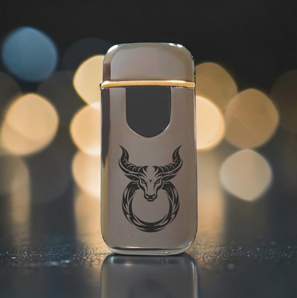 Премиальная электро зажигалка для Тельца - USB спиральная безполумная в подарочной коробке. Знак зодиака Телец ZSL_06 фото