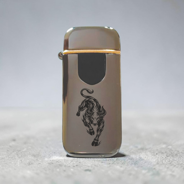 Премиальная электро зажигалка для Тельца - USB спиральная безполумная в подарочной коробке. Знак зодиака Телец ZSL_07 фото