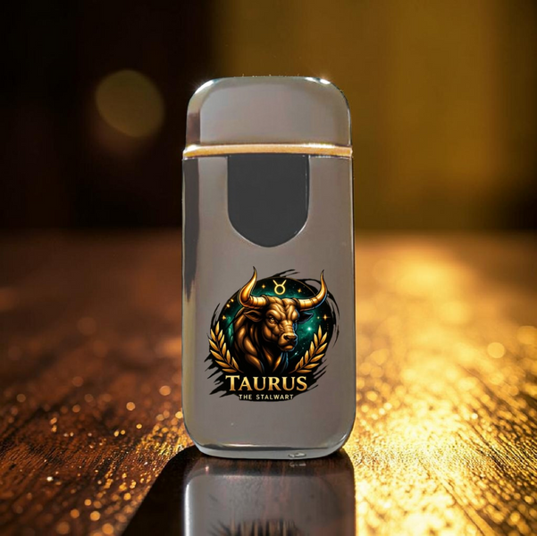 Премиальная электро зажигалка для Тельца - USB спиральная безполумная в подарочной коробке. Знак зодиака Телец ZSL_08 фото
