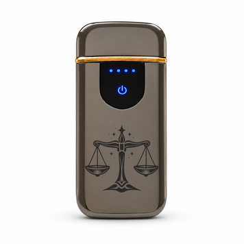 Преміальна електро запальничка зі знаком Зодіака Терези - USB спіральна безполум&rsquo;яна в подарунковій коробці. Знак зодіака Терези ZSL_18 фото