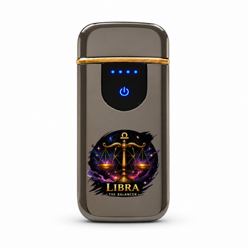 Преміальна електро запальничка зі знаком Зодіака Терези - USB спіральна безполум&rsquo;яна в подарунковій коробці. Знак зодіака Терези ZSL_19 фото