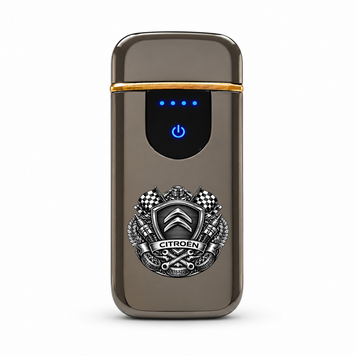 Премиальная электро зажигалка с изображением CITROEN Ситроэн - USB спиральная безполумная в подарочной коробке ZSL_74 фото