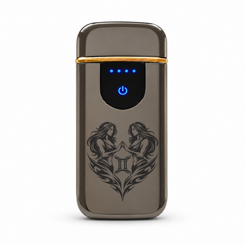 Преміальна електро запальничка з Близнюками - USB спіральна безполум&rsquo;яна в подарунковій коробці. Знак зодіака Близнюки ZSL_24 фото