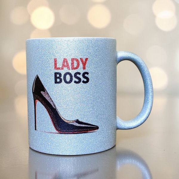 Глітерна керамічна чашка Lady Boss - для Успішної Леді GL_S_001 фото