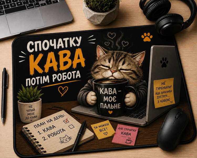 Килимок під мишку (середній розмір) 220&times;180 мм стильний килимок з прикольним принтом MP024 фото