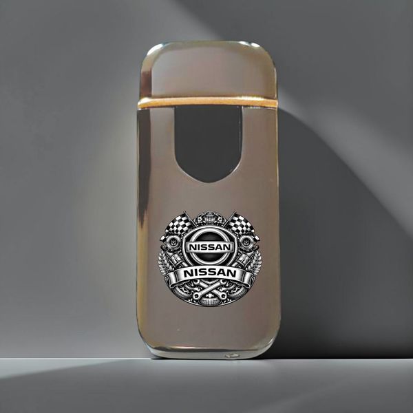Преміальна електро запальничка із зображенням NISSAN Нісан - USB спіральна безполум&rsquo;яна в подарунковій коробці ZSL_79 фото
