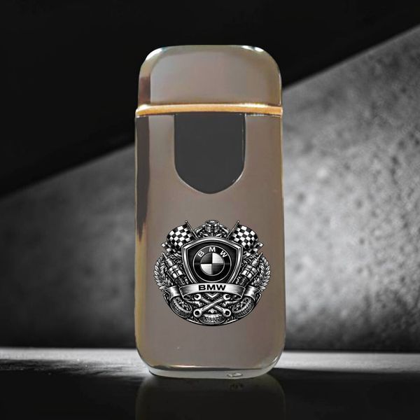 Преміальна електро запальничка із зображенням BMW БМВ - USB спіральна безполум&rsquo;яна в подарунковій коробці ZSL_82 фото