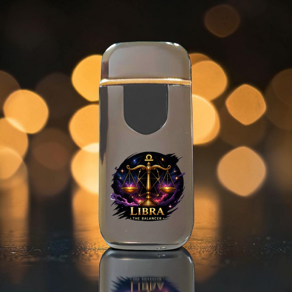 Преміальна електро запальничка зі знаком Зодіака Терези - USB спіральна безполум&rsquo;яна в подарунковій коробці. Знак зодіака Терези ZSL_19 фото