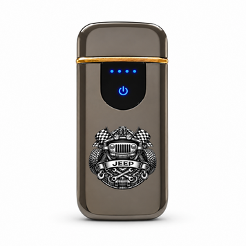 Премиальная электро зажигалка с изображением Jeep Джип - USB спиральная безполумная в подарочной коробке ZSL_83 фото