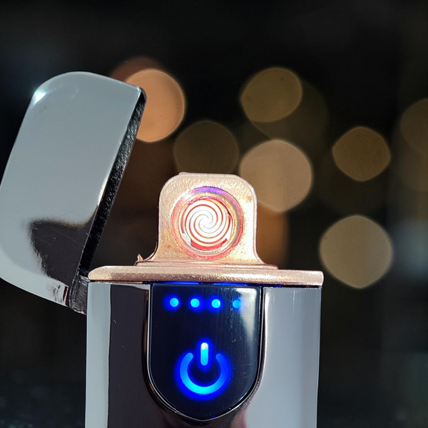 Премиальная электро зажигалка с надписью "Qeen"- USB спиральная безполумная в подарочной коробке ZSL_56 фото