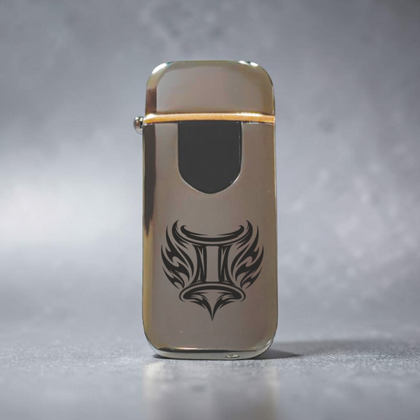 Преміальна електро запальничка з Близнюками - USB спіральна безполум&rsquo;яна в подарунковій коробці. Знак зодіака Близнюки ZSL_23 фото