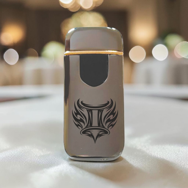 Преміальна електро запальничка з Близнюками - USB спіральна безполум&rsquo;яна в подарунковій коробці. Знак зодіака Близнюки ZSL_23 фото