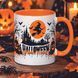 Кружка на Хэллоуин &mdash; керамическая кружка с принтом Halloween, тыква, ведьмочка, привидение KWH005 фото 3
